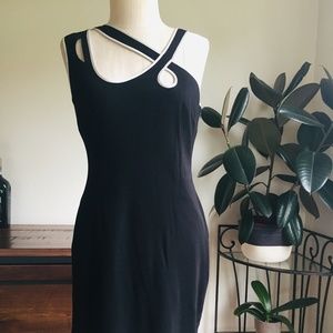 Jay Godfrey cut out dress with white trim